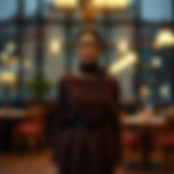 Chic modest dress suitable for formal occasions