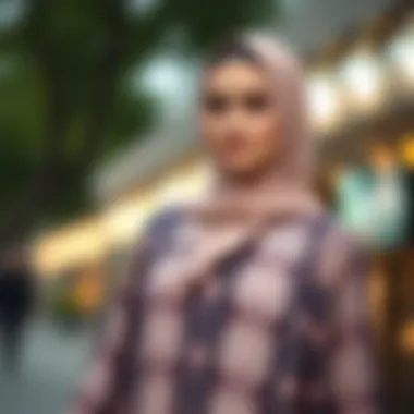 Stylish patterned abaya showcasing modern design