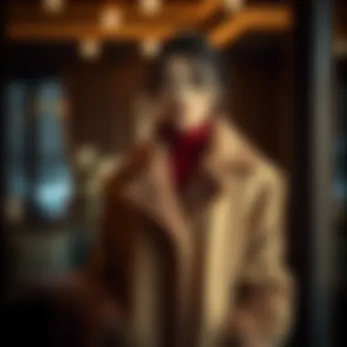 Elegance in Winter Fashion Elegant winter coat displayed in a cozy setting