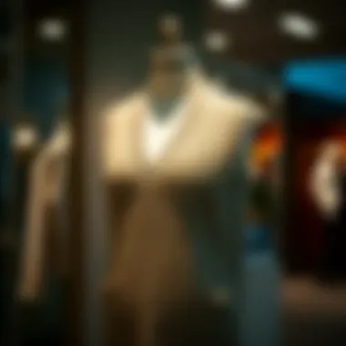 Sophisticated Knitted Vest Showcase Elegant knitted vest displayed on a mannequin