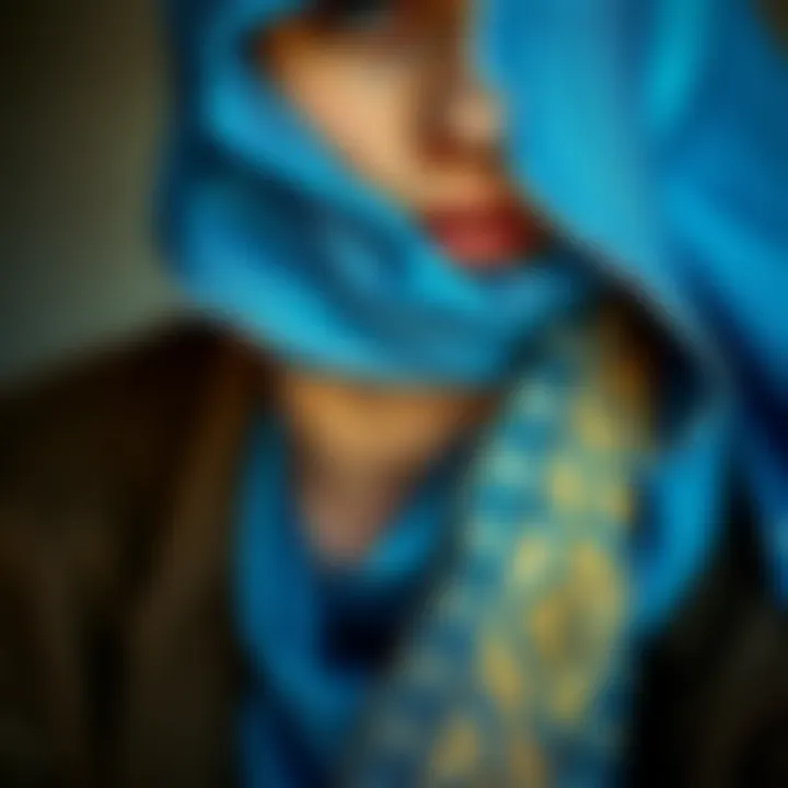 Cultural Significance of the Armine Blue Scarf Cultural representation through a blue scarf
