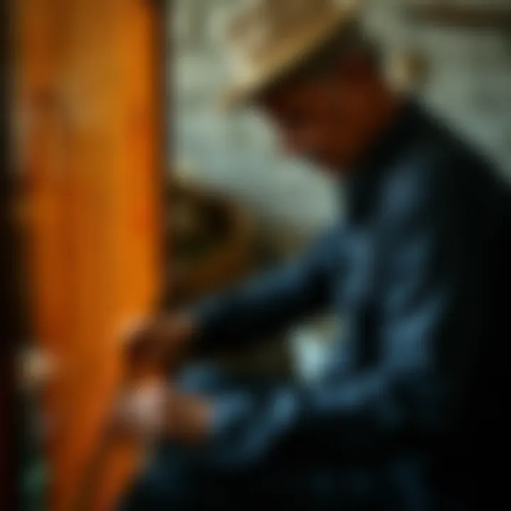 Mastering the Craft of Weaving Golden Silk Artisan showcasing the weaving technique
