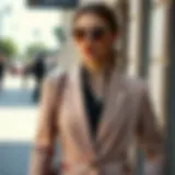 Sophisticated Blazer Ensemble Elegant blazer outfit with accessories