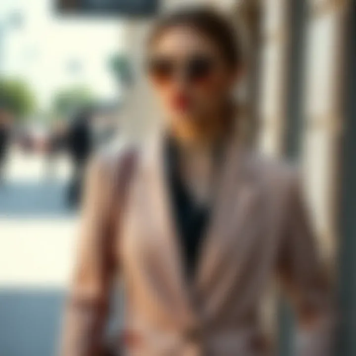 Sophisticated Blazer Ensemble Elegant blazer outfit with accessories