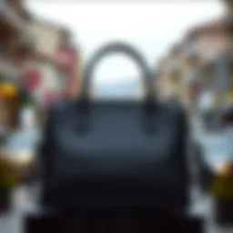 Elegant black handbag showcasing modern design