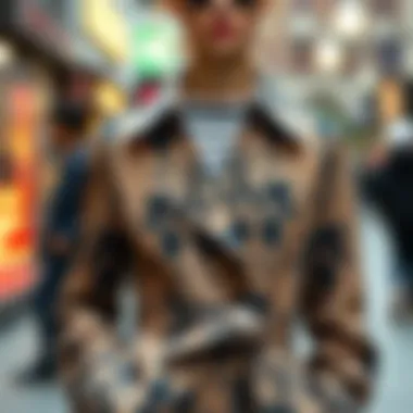 Stylish Trench Coat with Unique Patterns Stylish trench coat with unique patterns