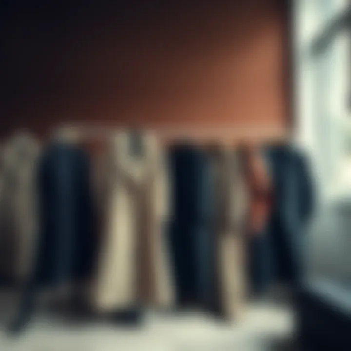 Different styles of long coats arranged in a fashionable layout.