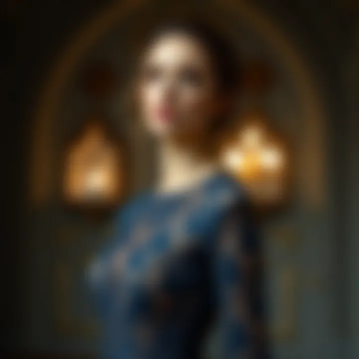 Long dress featuring intricate lace details