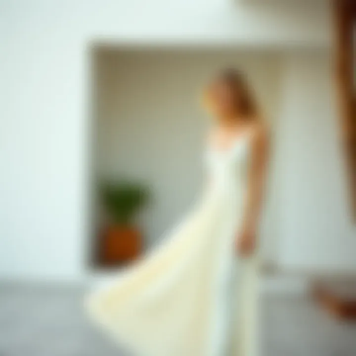 Chic long dress in solid color