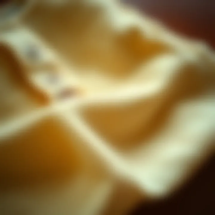 Close-up of fabric textures used in baby vests