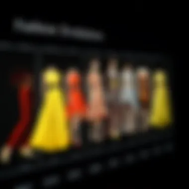 A timeline graphic depicting the evolution of belted dresses through the decades
