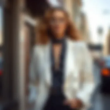 Stylish outfit combinations featuring a white blazer