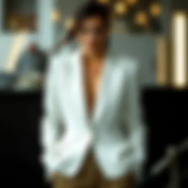 Sustainable materials used in crafting white blazers