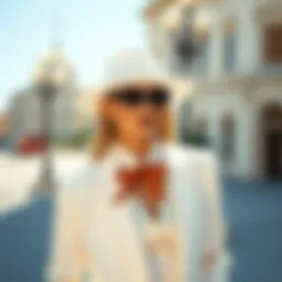 Elegant white suit ensemble showcasing timeless fashion