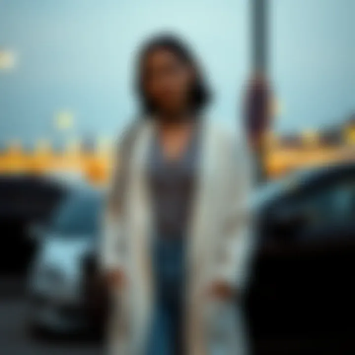 Fashionable layering with a white cardigan