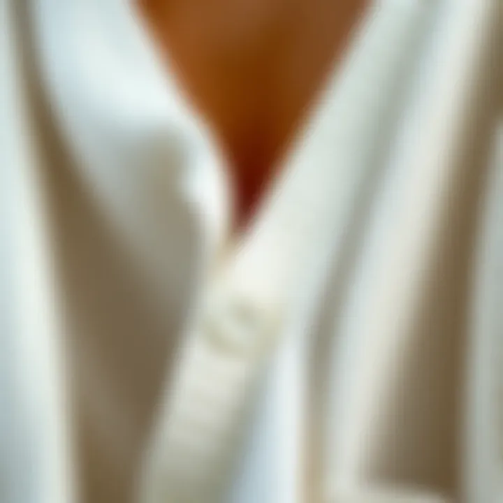Close-up of soft fabric texture of a white cardigan