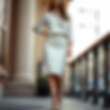 Sophisticated Outfit Idea Elegant white pencil skirt paired with a chic blouse