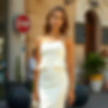 Summer Chic Seasonal outfit featuring a white pencil skirt for summer