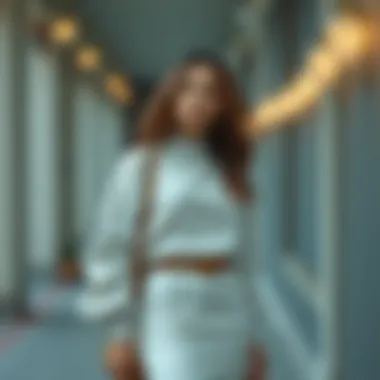 Eco-Friendly Fashion Choices Sustainable fashion elements incorporated with a white pencil skirt