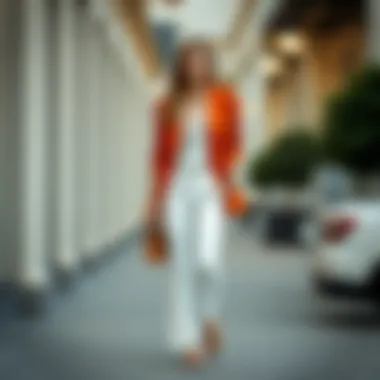 Elegant white trousers showcasing sophistication