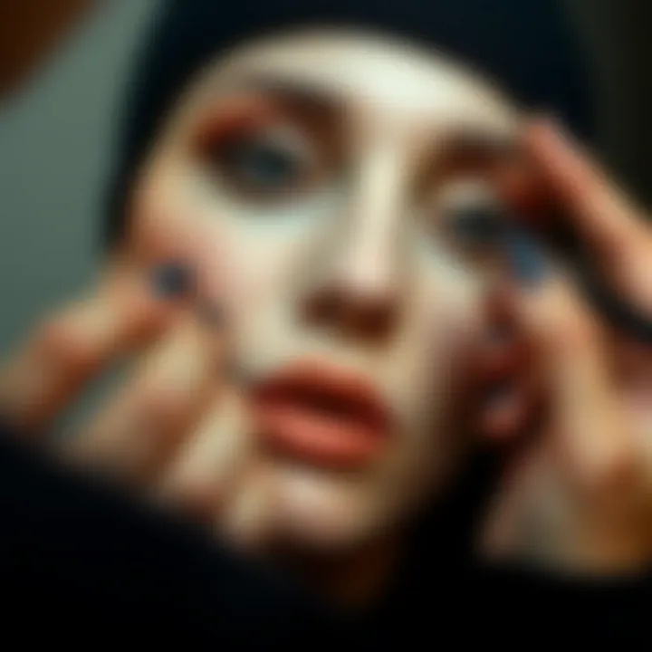 Close-up of makeup techniques used by a renowned fair-skinned celebrity, highlighting the artistry and attention to detail in contemporary aesthetics.