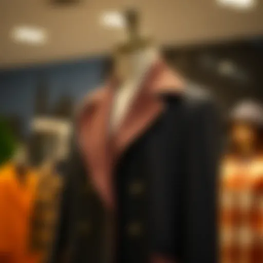 Elegant and stylish wool coat displayed on a mannequin