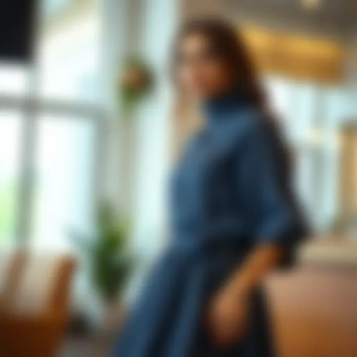 Stylish combination ideas for modest ankle-length dress