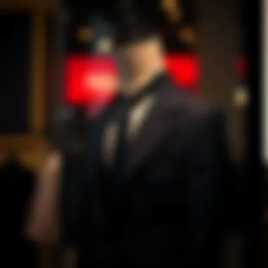 Elegant black suit on a mannequin.