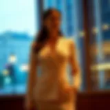 Elegant blazer dress styled for a formal event