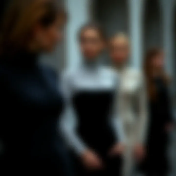 Illustration depicting the history of turtleneck dresses