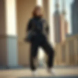 Stylish loose sweatpants ensemble showcasing comfort