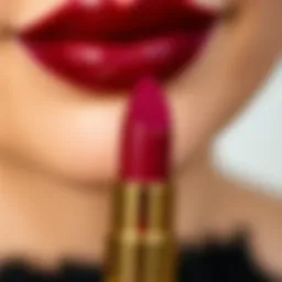 Elegant Bordeaux Lipstick Swatch
