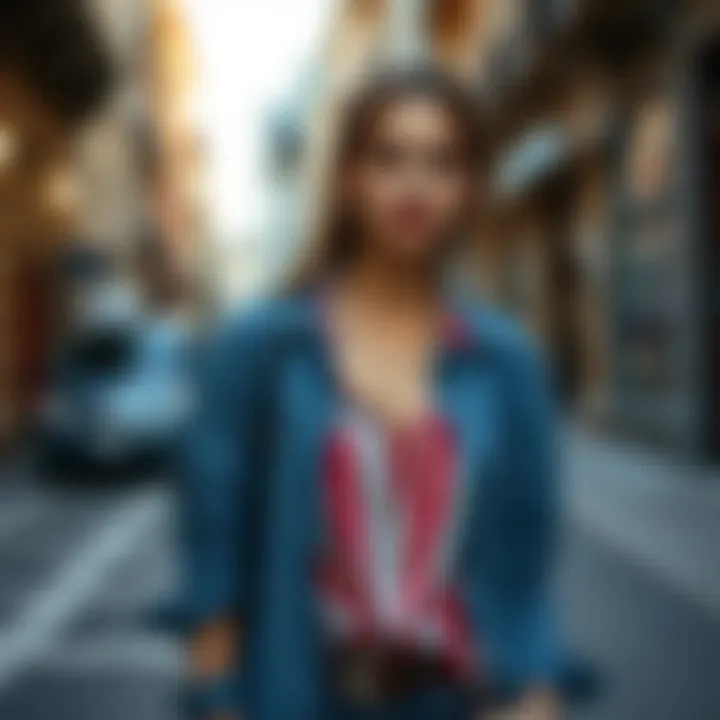 Layered outfit featuring a boyfriend shirt