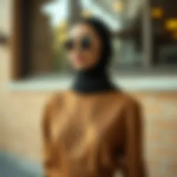 Elegant modest outfit showcasing contemporary trends