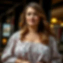 Stylish plus-size blouse for mothers