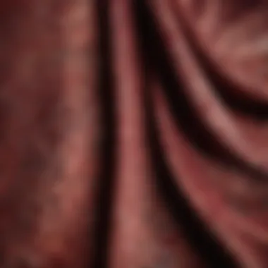 Close-up of unique velvet fabric patterns