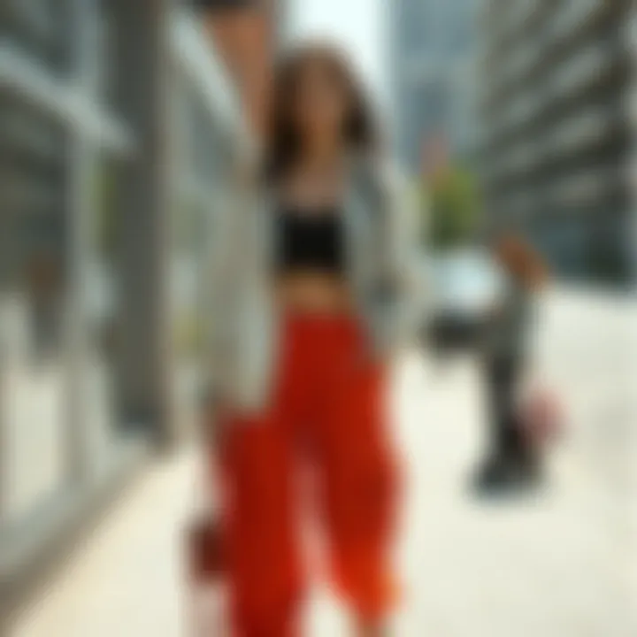 Casual street style featuring sweatpants