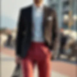 Elegant blazer and trousers pairing