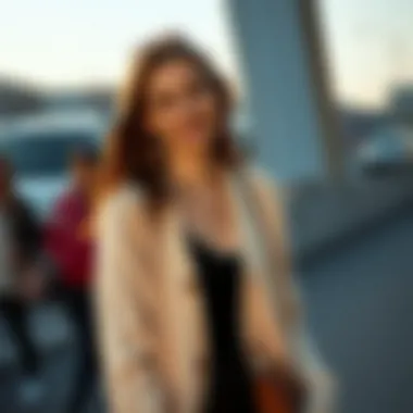 A chic outfit idea that incorporates a wide cardigan with accessories.