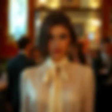 Chic outfit combination featuring a front-tied blouse