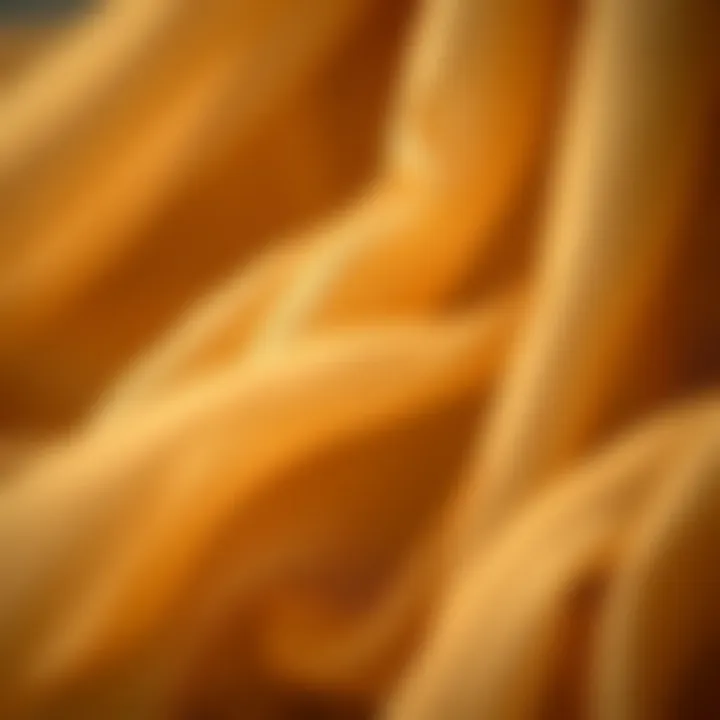 Close-up of chiffon fabric details highlighting texture