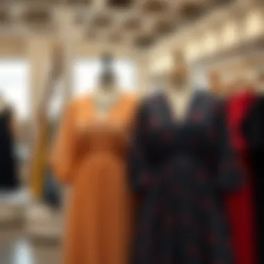 Couple of fashion-forward chiffon outfits displayed