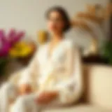 Elegant chiffon twin set in a stylish arrangement