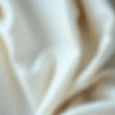 Close-up view of cotton fabric showcasing water absorption