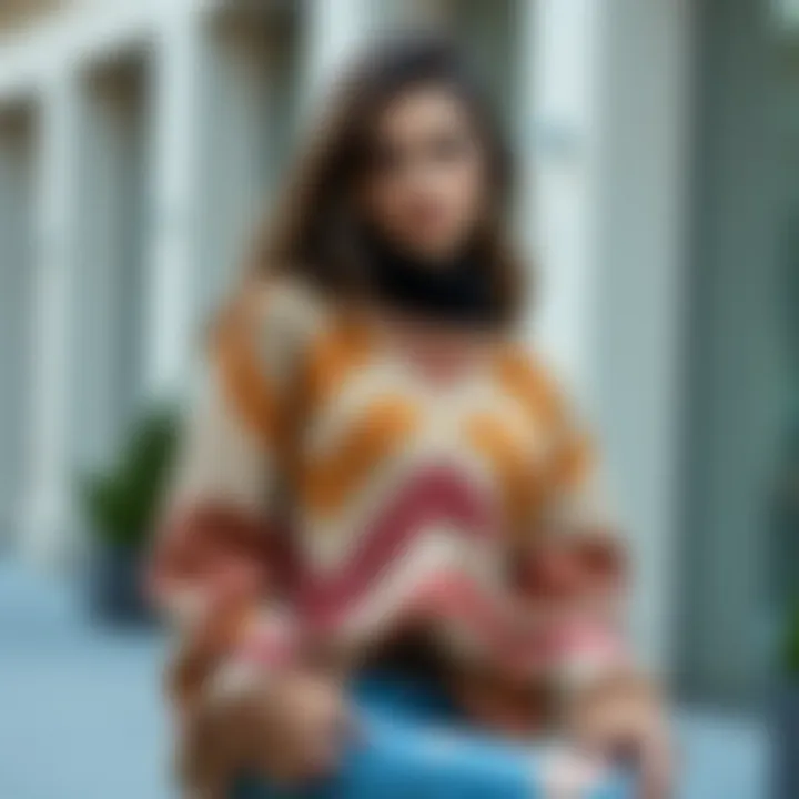 Cozy oversized sweater paired with casual attire