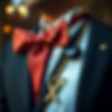 Stylish accessories arranged for a groom's attire