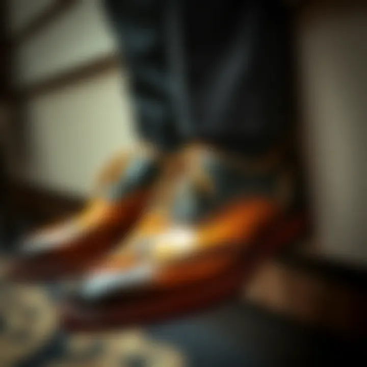 Dapper brogues enhancing formal attire