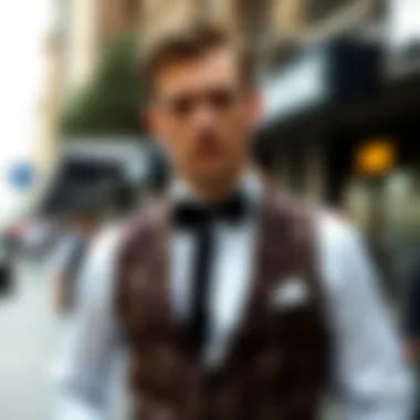 Dapper gentleman in a tailored vest outfit