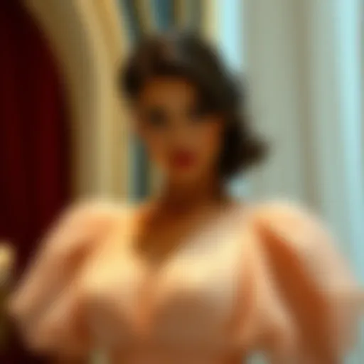 Elegant evening gown in soft fabric