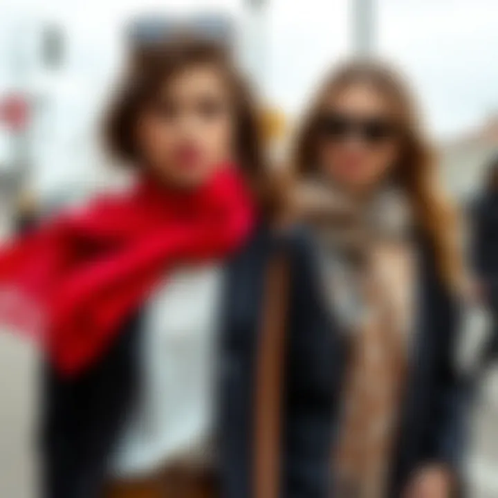 Chic Outfit Combinations with Defolu Vakko Scarves Chic outfit combinations featuring defolu Vakko scarves in fashion settings